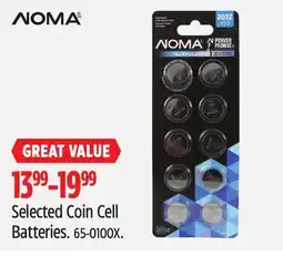 Canadian Tire NOMA Selected Coin Cell Batteries offer