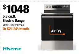 Home Depot 5.8 cu.ft. Electric range offer