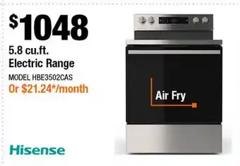 Home Depot 5.8 cu.ft. Electric range offer