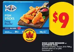 No Frills HIGH LINER BREADED or BATTERED FISH offer