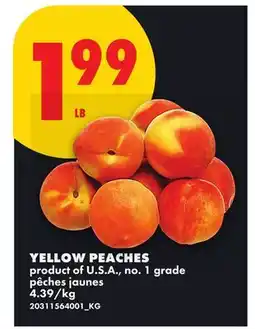 No Frills YELLOW PEACHES offer