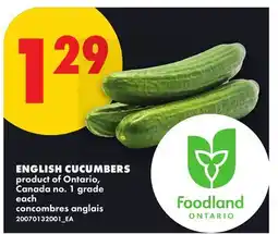 No Frills ENGLISH CUCUMBERS offer