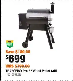 Home Depot TRAEGER Pro 22 Wood Pellet Grill offer