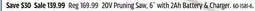 Canadian Tire 20V Pruning Saw offer