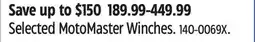 Canadian Tire Selected MotoMaster Winches offer