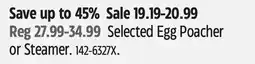 Canadian Tire Selected Egg Poacher or Steamer offer