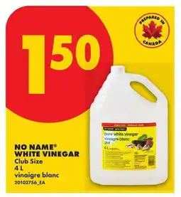 No Frills NO NAME WHITE VINEGAR offer