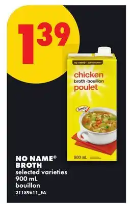 No Frills NO NAME BROTH offer