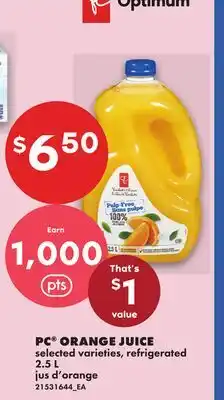 No Frills PC ORANGE JUICE offer