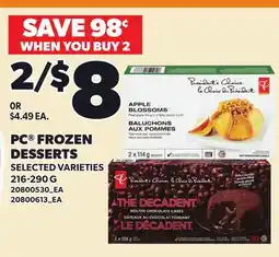 Loblaws PC FROZEN DESSERTS offer