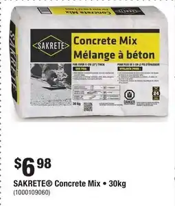 Home Depot SAKRETE Concrete Mix • offer