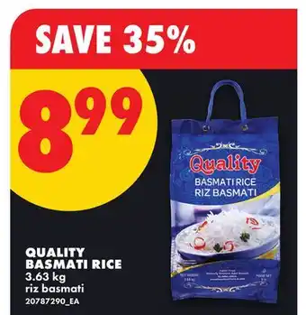 No Frills QUALITY BASMATI RICE offer