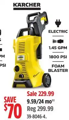 Canadian Tire KÄRCHER Pressure Washer offer