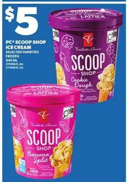 Loblaws PC SCOOP SHOP ICE CREAM offer