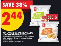 No Frills PC LITTLE GEMS RED, YELLOW or MIXED MINI POTATOES offer