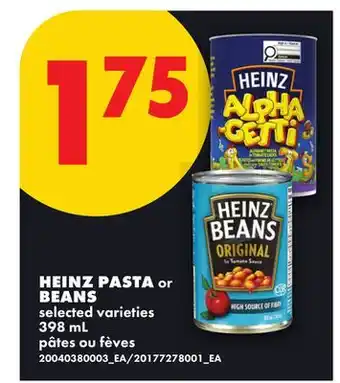 No Frills HEINZ PASTA or BEANS offer