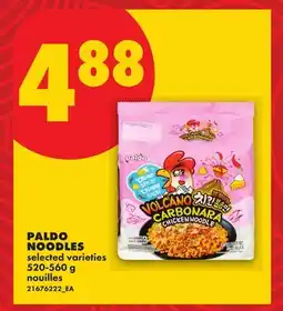 No Frills PALDO NOODLES offer