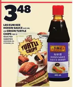 Loblaws LEE KUM KEE HOISIN SAUCE, 445 ML OR ORION TURTLE CHIPS 160 G offer