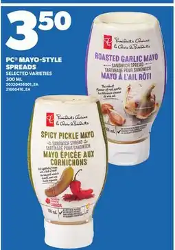 Loblaws PC MAYO-STYLE SPREADS offer