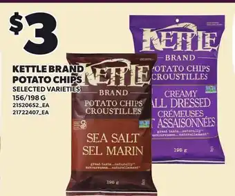 Loblaws KETTLE BRAND POTATO CHIPS, 156/198 G offer