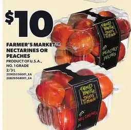 Loblaws FARMER'S MARKET NECTARINES OR PEACHES, 2/3L offer