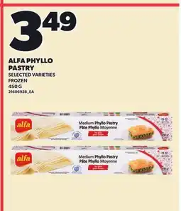 Loblaws ALFA PHYLLO PASTRY offer