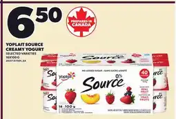 Loblaws YOPLAIT SOURCE CREAMY YOGURT offer