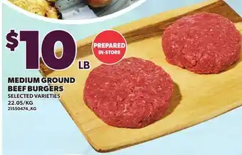Loblaws MEDIUM GROUND BEEF BURGERS offer