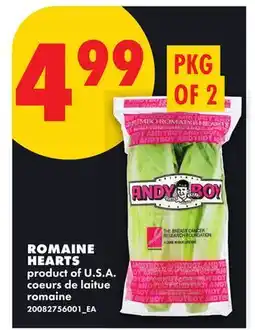 No Frills ROMAINE HEARTS, PKG OF 2 offer