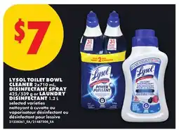 No Frills LYSOL TOILET BOWL CLEANER 2×710 mL, DISINFECTANT SPRAY 425/539 g or LAUNDRY DISINFECTANT 1.2 L offer