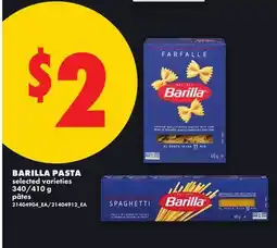No Frills BARILLA PASTA, 340/410 g offer