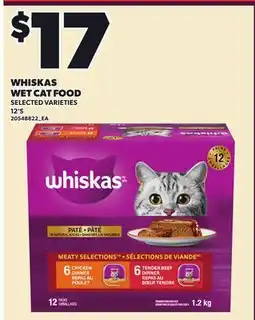 Loblaws WHISKAS WET CAT FOOD, 12'S offer