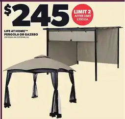 Loblaws LIFE AT HOME PERGOLA OR GAZEBO offer