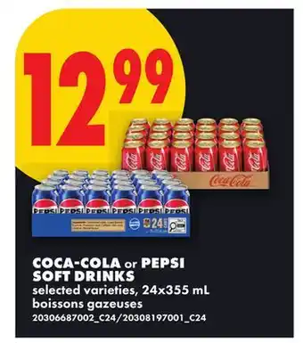 No Frills COCA-COLA or PEPSI SOFT DRINKS offer