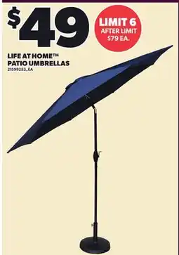 Loblaws LIFE AT HOME PATIO UMBRELLAS offer