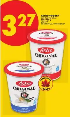 No Frills ASTRO YOGURT offer