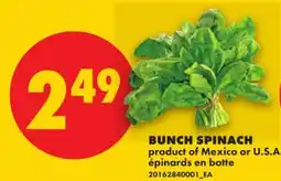 No Frills BUNCH SPINACH offer