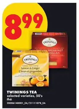 No Frills TWININGS TEA, 50's offer