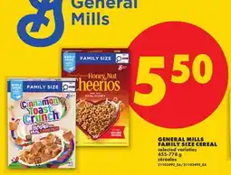No Frills GENERAL MILLS FAMILY SIZE CEREAL offer