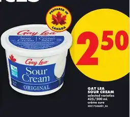 No Frills GAY LEA SOUR CREAM, 425/500 mL offer