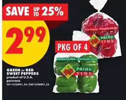 No Frills GREEN or RED Sweet PEPPERS offer