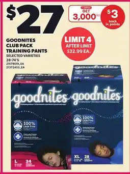 Loblaws GOODNITES CLUB PACK TRAINING PANTS, 28-74'S offer