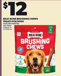 Loblaws MILK-BONE BRUSHING CHEWS TREATS FOR DOGS offer