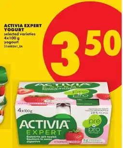 No Frills ACTIVIA EXPERT YOGURT offer