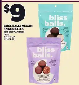 Loblaws BLISS BALLS VEGAN SNACK BALLS offer