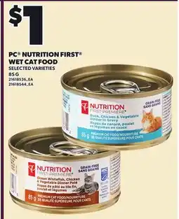 Loblaws PC NUTRITION FIRST WET CAT FOOD offer