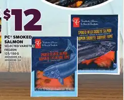Loblaws PC SMOKED SALMON, 125/150 G offer
