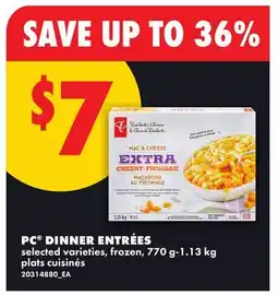 No Frills PC DINNER ENTRÉES, 770 g - 1.13 kg offer