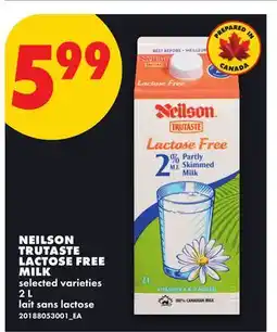 No Frills NEILSON TRUTASTE LACTOSE FREE MILK offer