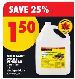 No Frills NO NAME WHITE VINEGAR offer